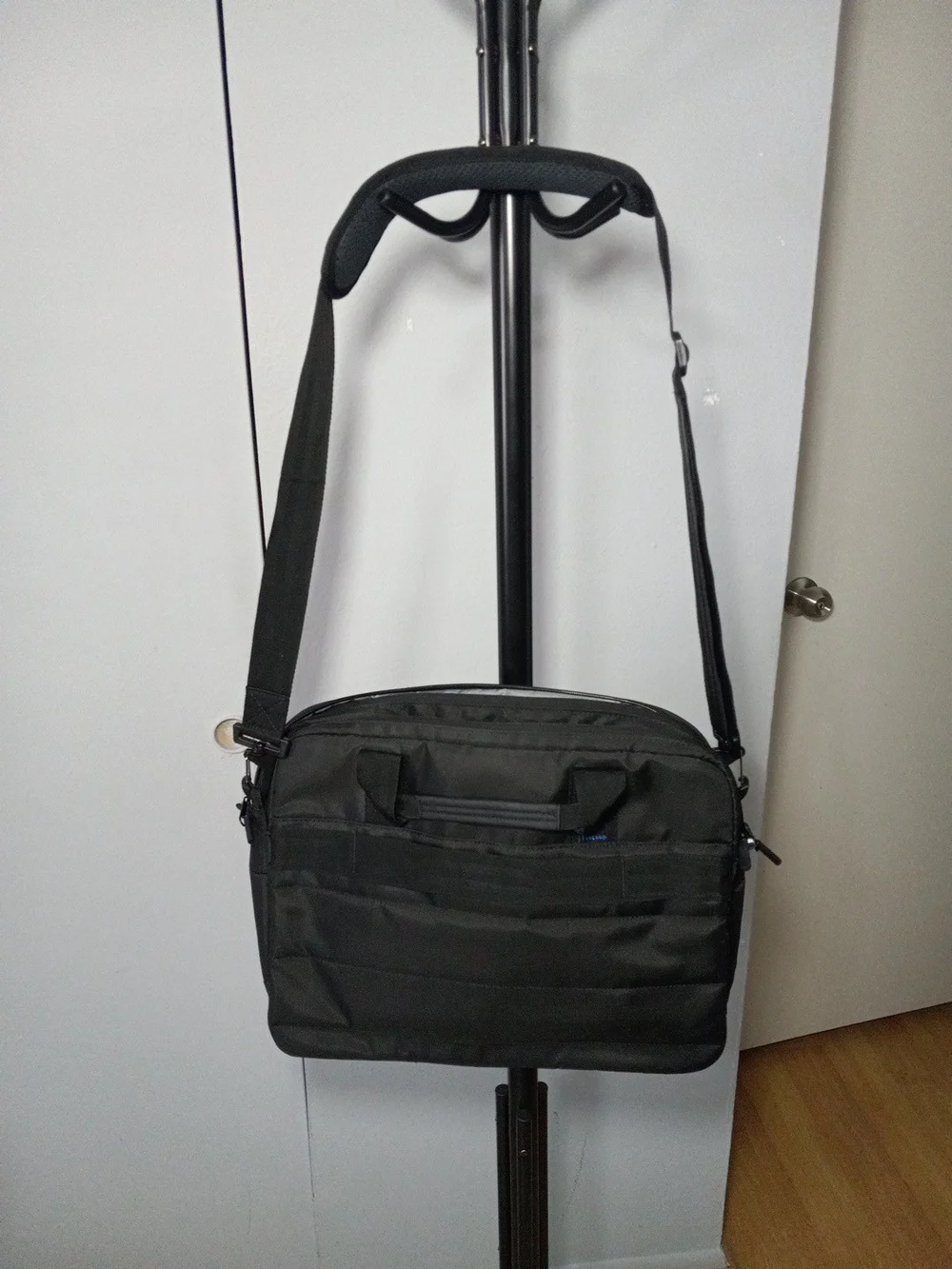 Dell Laptop Black Men's Crossbody Shoulder Bag - Minimal Office Messenger